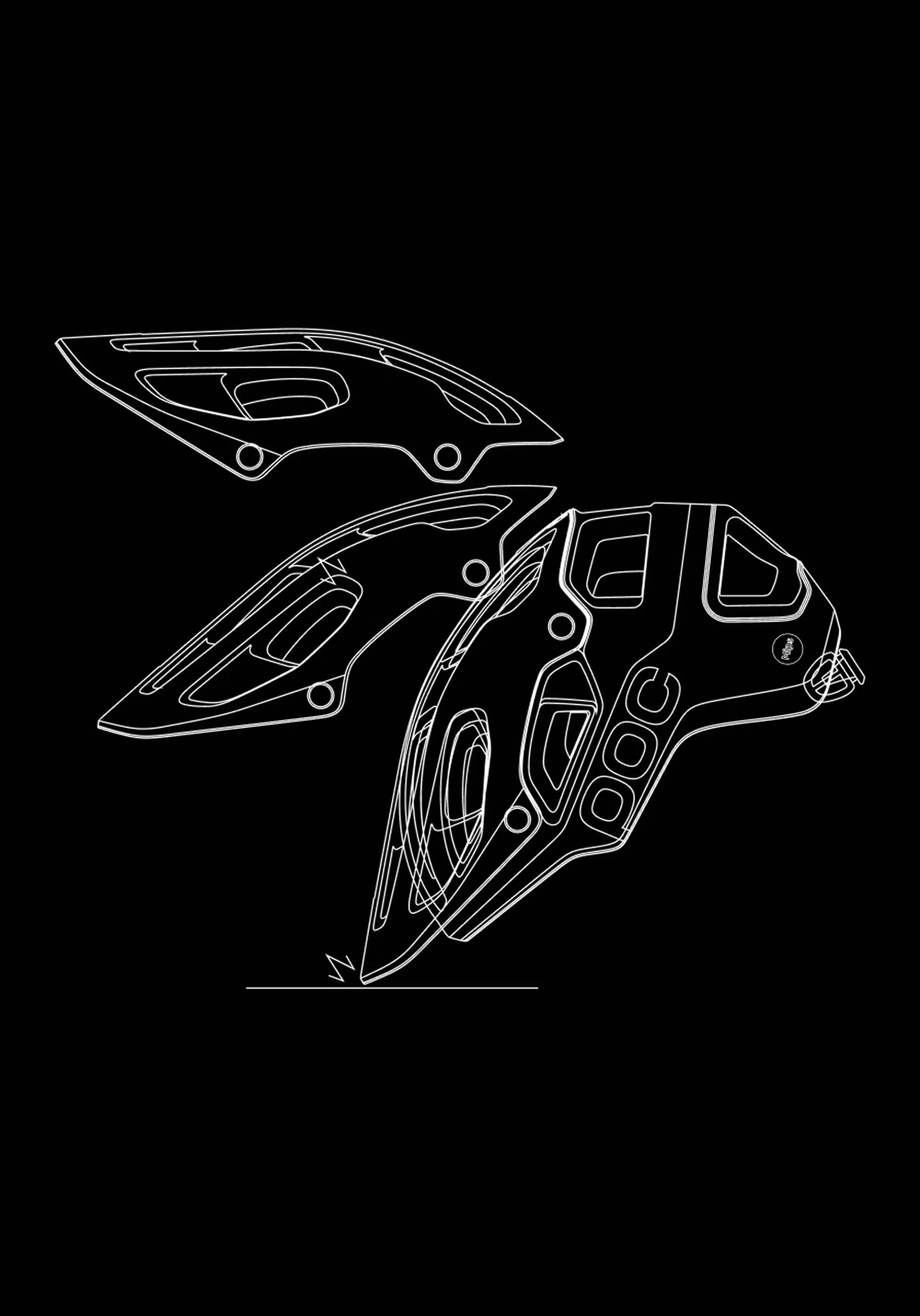 POC Cularis Pure Uranium Black Matt detail breakaway peak kšiltu