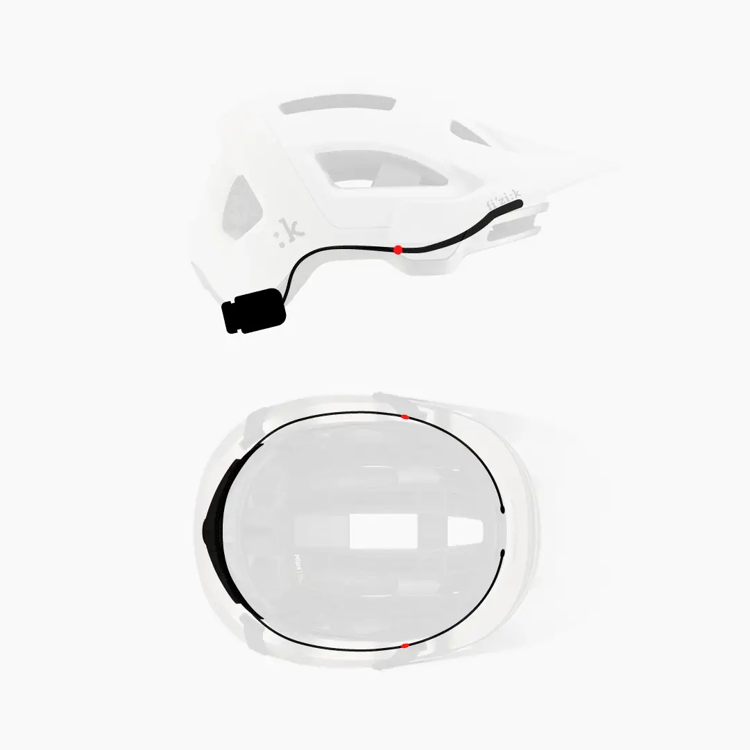 FIZIK Kassis MTB Helmet White trail helma detail konstrukce