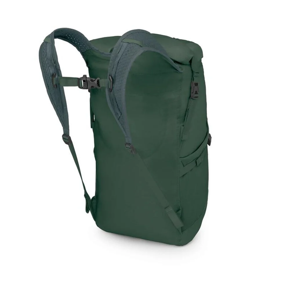 Osprey Ultralight Dry Stuff Pack 20 Black detail zad a ramenních popruhů